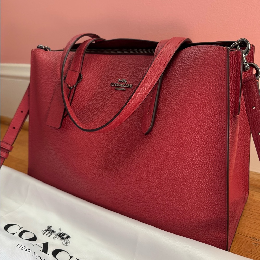 Coach Pebbled Leather Charlie Carryall / New